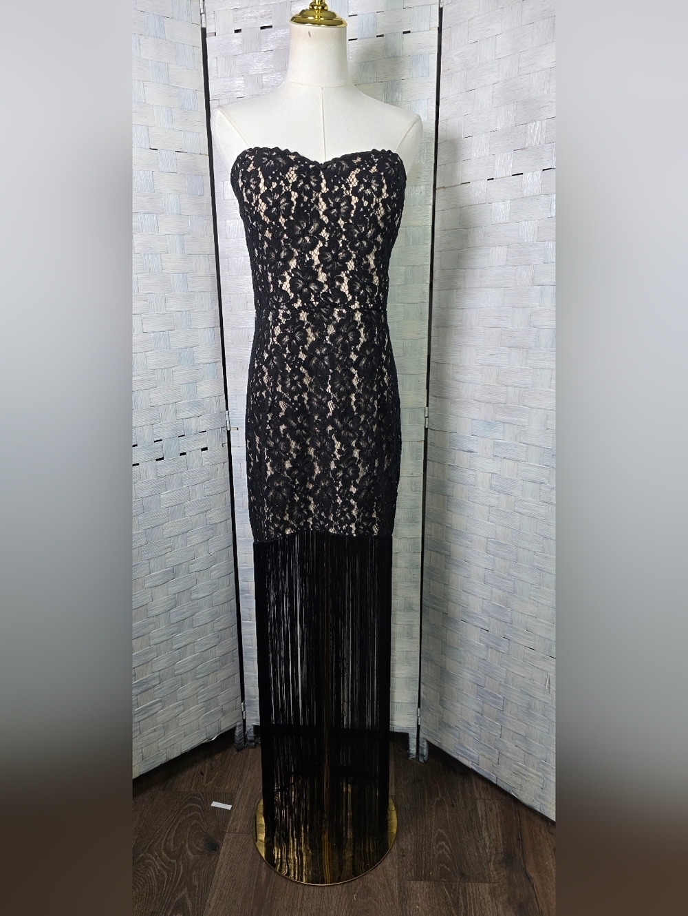LULU'S Strapless Fringe Dress - Picture 3 of 10